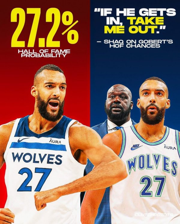 �Extremely there is you or not! O Neal: To get Gobert into the Hall of Fame, take me out first🥶